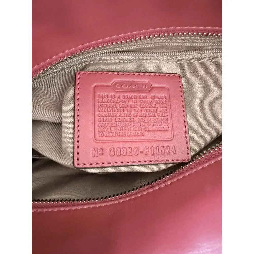 Coach Gallery F11524 red Leather tall Tote Shoulder Bag Purse